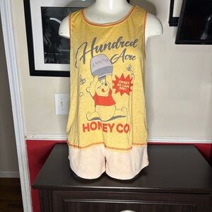🎉Disney Yellow Muscle Tee with Winnie the Pooh!